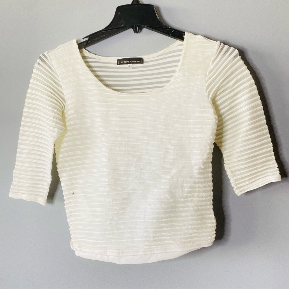 Stripe by Rayure Paris cream blouse